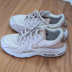 Nike Women's Pink and White Air Sneakers